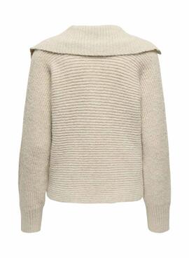 Strickpullover Only Mally beige für Damen