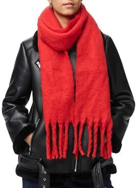 Schal Pieces Bea Narrow rot für Damen