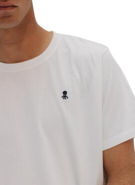T-Shirt El Pulpo besticktes Logo weiß für Herren
