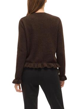 Damenjacke Vila Vijacia mit braunen Rüschen