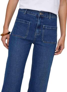 Hose Jeans Only Cypress mit ausgestellten Taschen für Damen