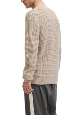 Jersey Jack and Jones Global beige für Herren.