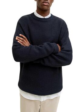 Pullover Jack and Jones Kaito Marineblau für Herren.