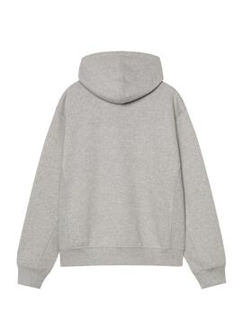 Sweatshirt Carhartt American Script Reißverschluss grau für Herren