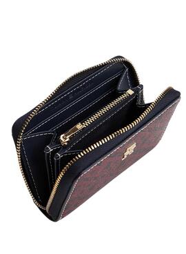Brieftasche Tommy Hilfiger Icon Print Monogramm Marine für Damen