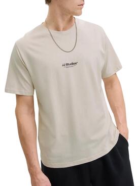 T-Shirt Jack and Jones Soho beige für Herren.