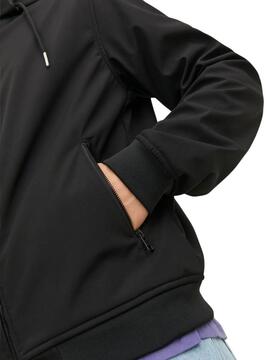 Sweatshirt mit Reißverschluss Jack and Jones Basic schwarz für Männer.
