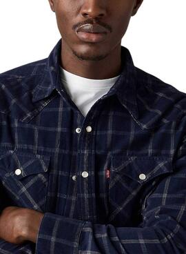 Levis Barstow Western Hemd in Marineblau für Herren.