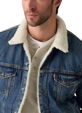 Lederjacke Levis Type 3 Sherpa Trucker für Herren