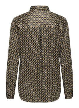 Bluse Only Jane mit grünem geometrischem Muster für Damen