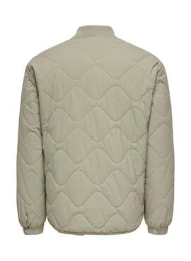 Jacke Only and Sons Wren gepolstert grün für Herren