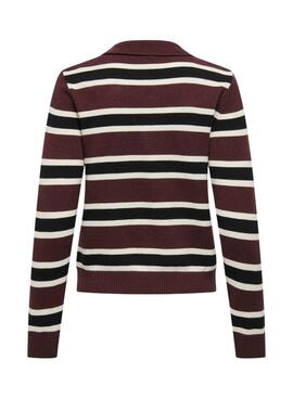 Polo Only London aus gestreiften Granat für Damen