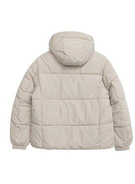 Herren Steppjacke Only and Sons David mit Kapuze in Beige.