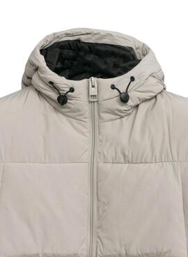 Herren Steppjacke Only and Sons David mit Kapuze in Beige.