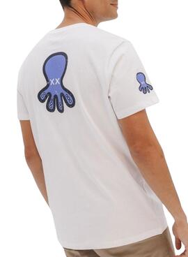 T-Shirt El Pulpo Triple Logo weiß für Herren