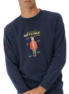 Sweatshirt El Pulpo North Pole Outfit in Blau für Herren