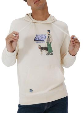 Kapuzenpullover El Pulpo Zoll in Beige für Herren