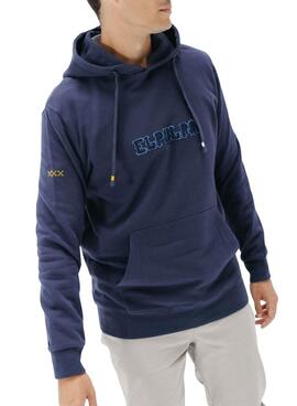 Kapuzenpullover El Pulpo Effekt in Marinefarbe für Herren