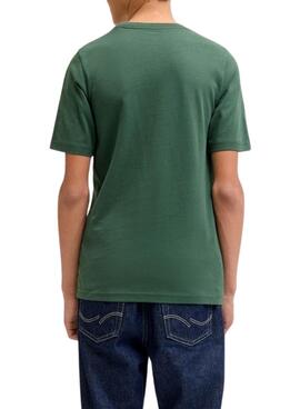 T-shirt Jack and Jones Bleecker grün für Jungen.