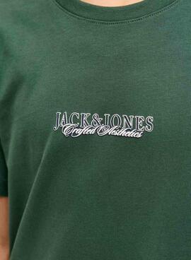 T-shirt Jack and Jones Bleecker grün für Jungen.