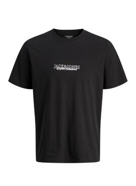 T-shirt Jack and Jones Bleecker schwarz für Kinder.