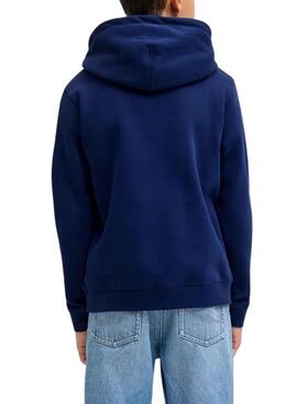 Sudadera Jack and Jones Bleecker blau für Jungen.