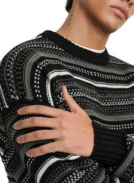 Pullover Only and Sons Roy Relaxed Schwarz für Herren