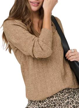 Pullover Only Hellen Toast für Damen.