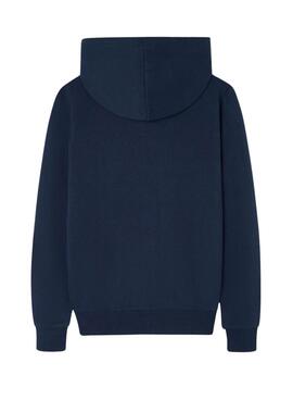 Klassischer Sweatshirt mit Reißverschluss von Silbon in Marineblau für Herren.