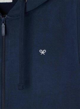 Klassischer Sweatshirt mit Reißverschluss von Silbon in Marineblau für Herren.