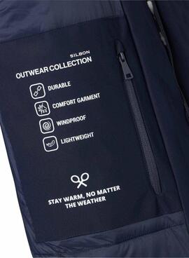 Parka Silbon technischer Schneider Marine für Herren