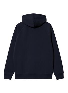Pullover mit Reißverschluss Carhartt Chase Kapuze Marine für Herren