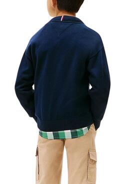 Tommy Hilfiger Varsity Jersey in Marineblau für Jungen.