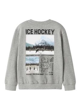 Sweatshirt Name It Saul in Grau für Jungen