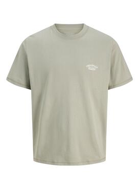 T-shirt Jack and Jones Greene Branding Grün für Kinder.