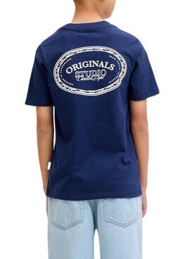 T-shirt Jack and Jones Greene Branding blau für Jungen