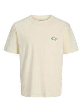 T-shirt Jack and Jones Greene Branding beige für Kinder