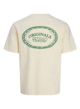 T-shirt Jack and Jones Greene Branding beige für Kinder