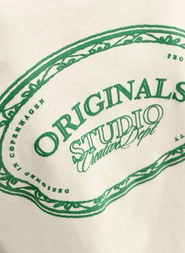 T-shirt Jack and Jones Greene Branding beige für Kinder