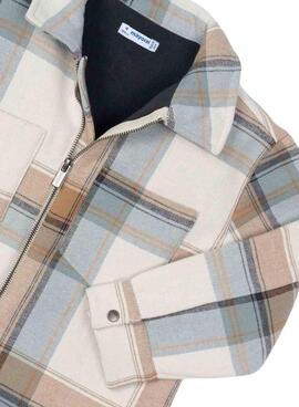 Mayoral Karo-Jacke in Toastfarben für Jungen