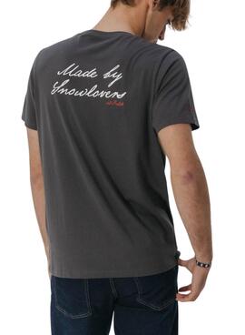 T-Shirt El Pulpo Snowlovers grau für Männer