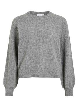 Vila Vivilas graues Jersey für Damen.