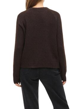 Vila Vivilas Damen-Braun-Pullover