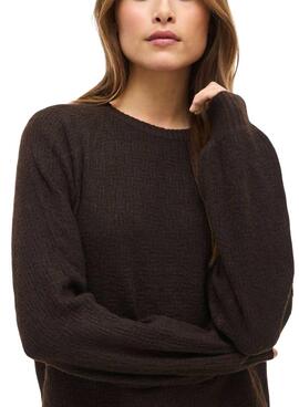 Vila Vivilas Damen-Braun-Pullover
