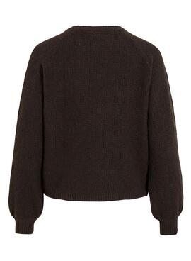 Vila Vivilas Damen-Braun-Pullover