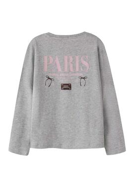 T-shirt Name It Paris grau für Mädchen.