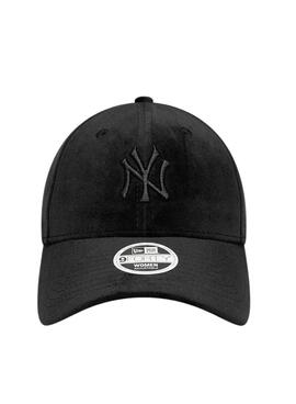 Kappe New Era Velour 9FORTY New York Yankees schwarz für Damen