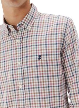 Hemd El Pulpo Freizeit kariert in Rosa für Herren