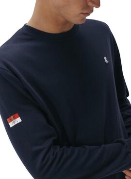 Sweatshirt El Pulpo gestickte Heritage in Marineblau für Herren