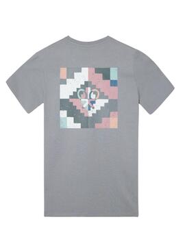 T-shirt Silbon Pixel Ethno Grau für Herren.